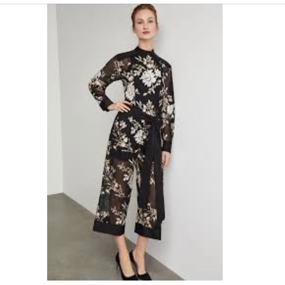 Embroidered Floral Sequin Jumpsuit
